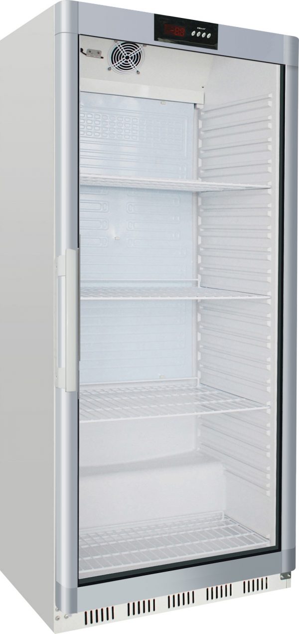 Armoire réfrigérée blanche porte vitrée positive 600 L