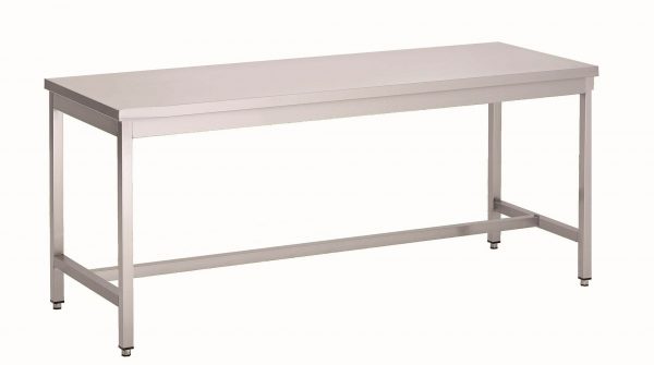 table inox soudée centrale P700/L1400