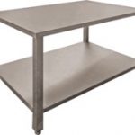 table inox soudée centrale/étagère-P700/L600