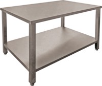 table inox soudée centrale/étagère-P700/L600