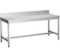 table inox soudée adossée P700/L1200