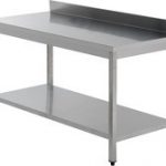 table inox soudée adossée/étagère-P700/L600