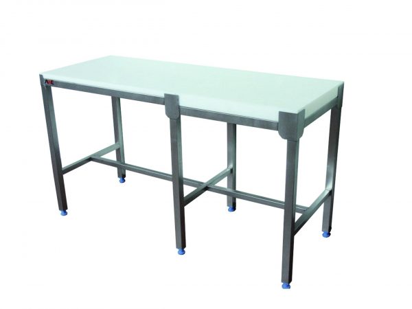 Table avec billot de découpe soudé inox AISI304 P600/L1200