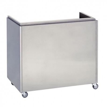 Support inox pour vitrine bain-marie 4 bacs GN1/1
